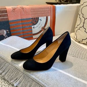 NEW J. Crew Factory Olive Black Suede Pumps